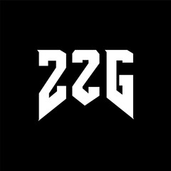 Wall Mural - ZZG letter logo design for technology company. ZZG logo design black and white color combination. ZZG logo, ZZG vector, ZZG design, ZZG icon, ZZG alphabet. ZZG typography logo design.