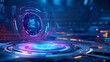 © ChaoticDesignStudio - Futuristic digital interface with vibrant neon lights