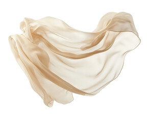 delicate beige fabric drape - elegant texture and flowing design , isolated on white background png