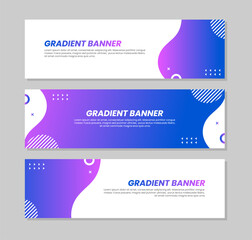Wall Mural - Gradient banner template design collection