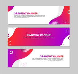 Wall Mural - Gradient banner template design collection