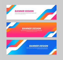 Wall Mural - Modern gradient banner template design collection