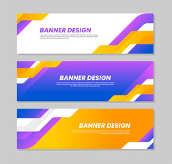 Wall Mural - Modern gradient banner template design collection
