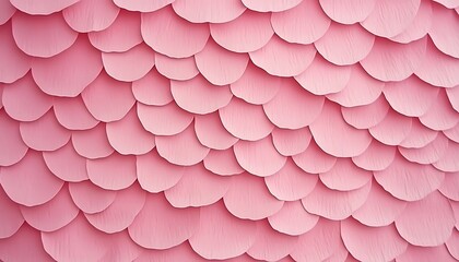 Canvas Print - Pink overlapping scale pattern background texture.