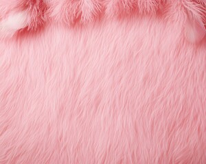 Canvas Print - Soft pink fluffy fur texture background. (1)