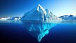 © NAIMAH - Majestic Iceberg: A Breathtaking View of an Antarctic Iceberg, Half Submerged, Revealing its Hidden Depth and the Mysterious Beauty of the Underwater World.