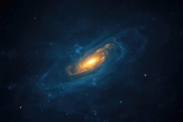abstract nebula with galaxies deep space background