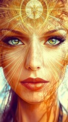 Wall Mural - Exploring the Depths of Quantum Consciousness Through Radiant Beauty and Ethereal Light