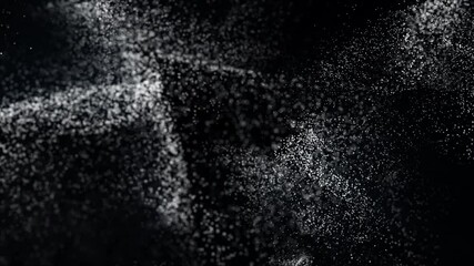 Wall Mural - flickering abstract swirling dust particles motion. seamless loop