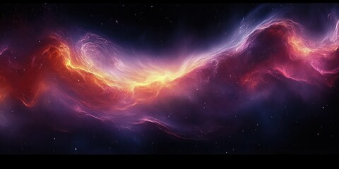 Wall Mural - vibrant cosmic nebula deep space panorama with glowing stars and equirectangular projection
