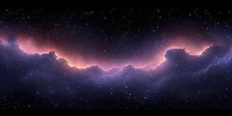 Vibrant Nebula and Starry Night Sky Hyper-Realistic Equirectangular Projection