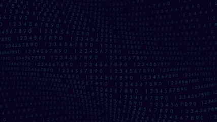 an abstract image featuring a dark blue background with intricate binary code symbols. symbolizing t