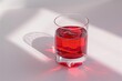 © 0896 - High Definition Image of Red Juice in Glass White White