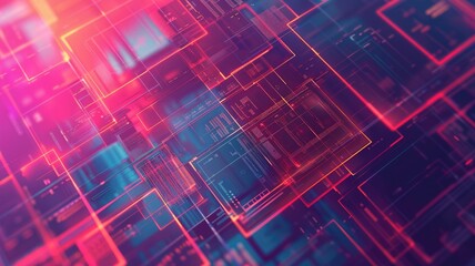 Abstract of digital shape or line and technological cyber style particle design connect in surreal electronic shape designing. High tech scenery express seamless pattern perfect for wallpaper. AIG53.