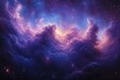 © Liliya - Cosmic Nebula in Blue and Purple Hues Surrealism Starry Space