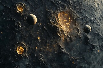 Planets and galaxies, science fiction wallpapers. The beauty of deep space.