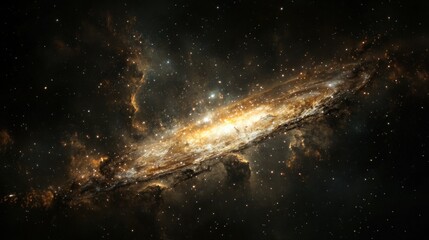Canvas Print - magnificent spiral galaxy in deep space: celestial wonder, cosmic dust and stars
