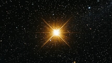 Canvas Print - a radiant star in the vast cosmos: celestial brilliance and cosmic majesty