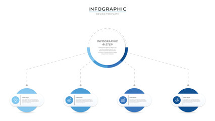 Wall Mural - vector infographic label design with circle infographic template design and 4-5-6 options or steps. 