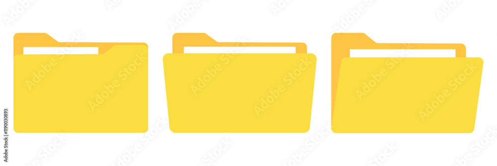 file folder with paper document inside vector icon. computer file ...