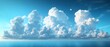 © alisya - Ocean cloudscape; fluffy clouds over calm sea