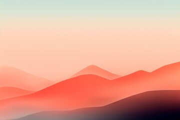 Wall Mural - sunset in the mountains