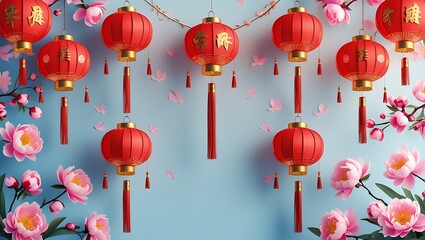 Wall Mural - chinese new year decoration ai generative