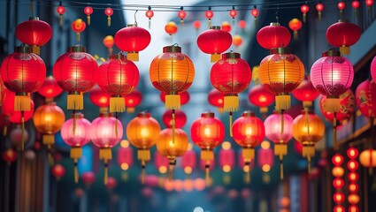 Wall Mural - chinese new year lantern ai generative