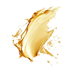 Wall Mural - a dynamic image showcasing a golden paint splash against a stark black background creating a visuall