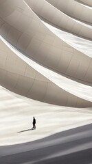 Sticker - Skateboarder on Modern Architectural Curves