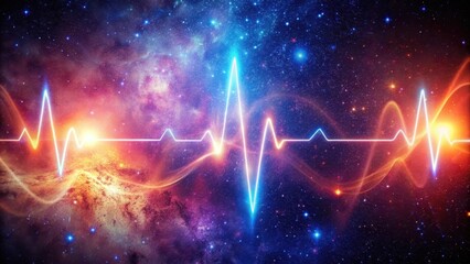 Wall Mural - heartbeat of the universe , energetic pulse, cosmic heartbeat, energetic pulse
