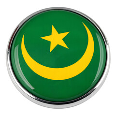 Mauritania flag in circle icon