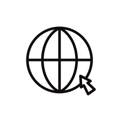 website icon outline thin set
