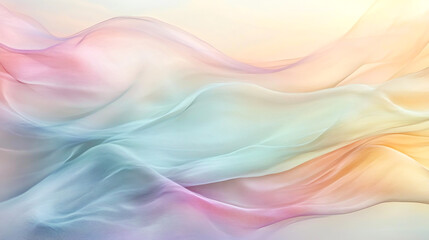 Wall Mural - Ethereal flowing abstract waves in pastel colors