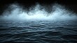 © Syafa - Mysterious Dark Blue Ocean with Fog at Night, Evocative and Dreamy Atmosphere