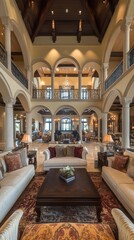 Wall Mural - Grand Mansion Living Room With Elegant Architecture