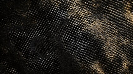 Canvas Print - Abstract dark gold and black textured fabric background.