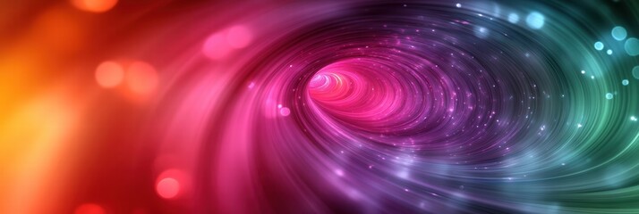 Wall Mural - a bold and colorful bokeh background with swirling light circles in shades of pink, purple, and gree