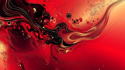 Wall Mural - Abstract grunge decorative red background featuring distressed textures and rough patterns with bold red tones, ideal for vintage design projects, edgy digital art, and eye-catching wallpapers with a 