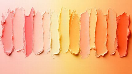 Wall Mural - a pastel gradient from soft peach to light yellow, minimalistic and smooth