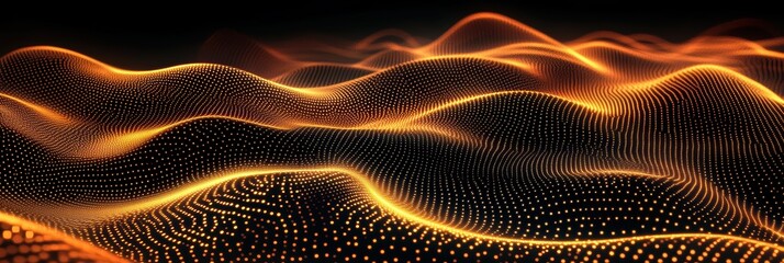 Wall Mural - a sharp, abstract pattern with intricate lines and glowing effects