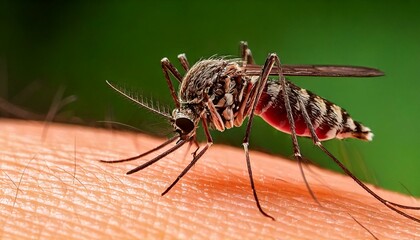 macro of a mosquito