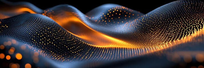 Wall Mural - a sharp, abstract pattern with intricate lines and glowing effects