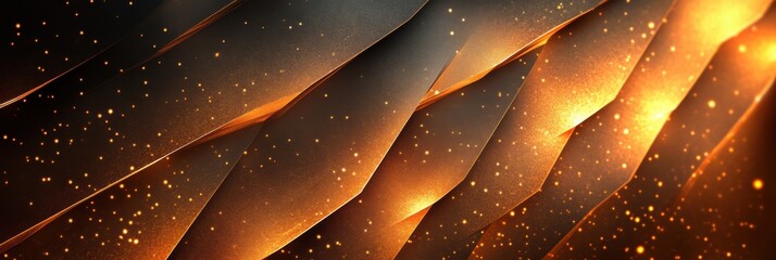 Wall Mural - a sharp, abstract pattern with intricate lines and glowing effects