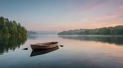  boat on lake