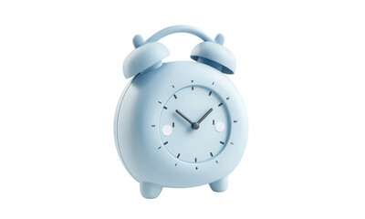 Alarm clock isolated on white background with 3d rendering.