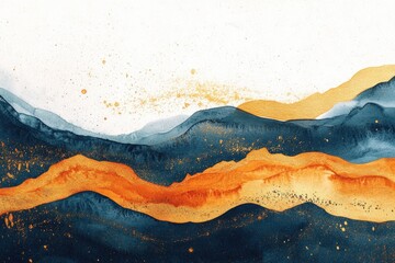 Sticker - Mountain Range Watercolor