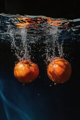 Wall Mural - Oranges in Water