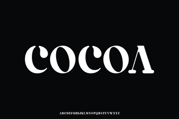 Wall Mural - unique bold rounded serif alphabet display font vector for branding design