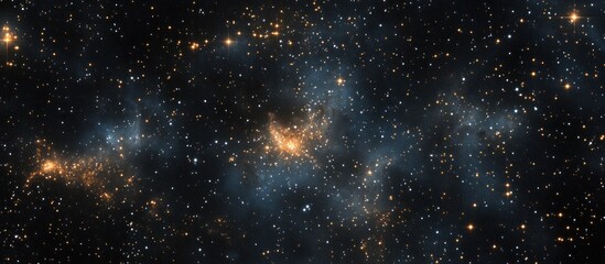 Wall Mural - Cosmic Nebula with Orange and Blue Hues.